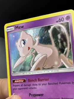 Pokemon TCG Mew SM215 Sun & Moon Black Star Promo Cosmos Holo - Image 2