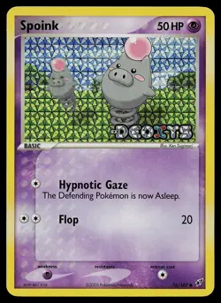 Pokemon Card - Spoink Deoxys 76/107 Common Reverse Holo STAMPED - Image 1