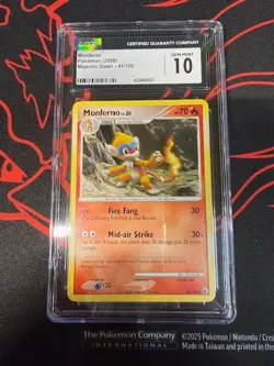 Pokemon TCG Monferno 41/100 Majestic Dawn CGC 10 - Image 1