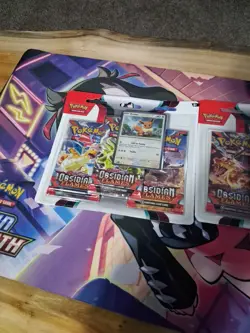 Pokemon TCG Scarlet & Violet - Obsidian Flames Booster Blister - 3 Pack Lot Of 2 820650853784 - Image 1