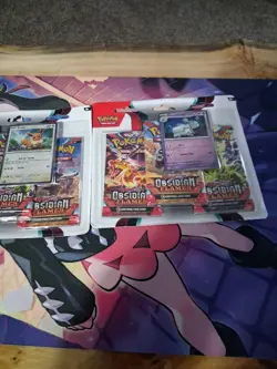 Pokemon TCG Scarlet & Violet - Obsidian Flames Booster Blister - 3 Pack Lot Of 2 820650853784 - Image 2
