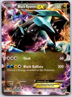 POKEMON PLASMA STORM BLACK KYUREM EX 95/135 RARE EX HOLO NM HOLO - Image 1