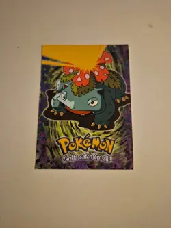 1999 Topps Pokemon Venusaur #E3 of 12 Stage 3 Movie Edition Blue Topps Logo - Image 2