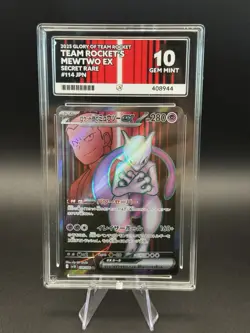 Team Rocket's Mewtwo ex 114/098 Glory of Team Rocket Pokemon GEM MINT ACE 10 - Image 1