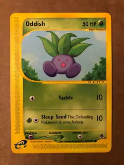 Pokemon Oddish 122/165 Expedition LP See Pictures - Image 1