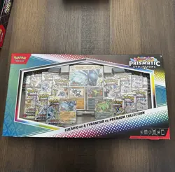 Pokemon TCG Prismatic Evolutions Lucario ex Tyranitar ex Premium Collection Box - Image 1
