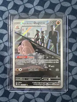 Pokemon Team Rocket's Dugtrio 239/217 ASC Full Art Rare Holo Stage 1 English - Image 1
