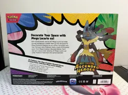 Pokemon Ascended Heroes Premium Poster Collection Mega Lucario Box minor teared - Image 3