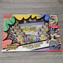 Pokemon TCG Ascended Heroes Premium Poster Collection Mega Lucario SEALED - Image 1