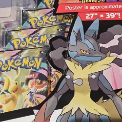 Pokemon TCG Ascended Heroes Premium Poster Collection Mega Lucario SEALED - Image 2