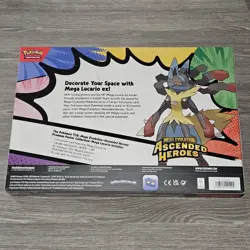 Pokemon TCG Ascended Heroes Premium Poster Collection Mega Lucario SEALED - Image 3