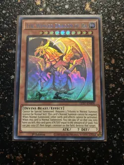 Yugioh Winged Dragon Of Ra Ghost Rare LED7 1st Edition VLP/NM - Image 1