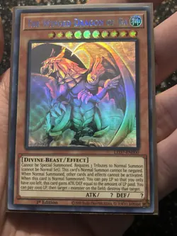 Yugioh Winged Dragon Of Ra Ghost Rare LED7 1st Edition VLP/NM - Image 3