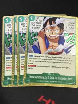 One Piece OP13-040 Rare Foil I Know You're Strong... 4x Play Set - Image 1