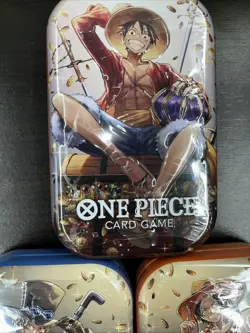 One Piece Tin Pack Set Vol. 2 Lot of 3 New Sealed English - Image 2
