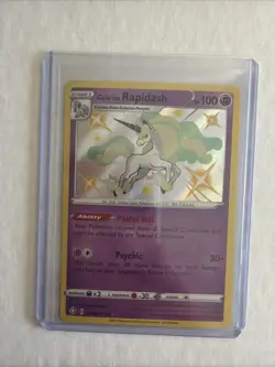 Pokemon TCG Galarian Rapidash SV048/SV122 Shiny Holo Rare Shining Fates - Image 1