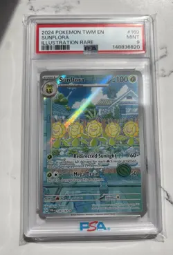 2024 Pokemon TWM En-Twilight Masquerade Illustration Rare #169 Sunflora - Image 1