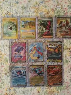 Pokemon TCG Ultra Rare Lot ×10 Gold, Full Art, FA Trainer, Mega, EX (LP) - Image 1