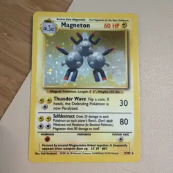 Vintage Pokemon Magneton Base Set 9/102 Holo Rare 1999-2000 LP/MP - Image 1