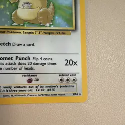 Pokemon TCG Kangaskhan Jungle 5/64 Holo Unlimited Holo Rare - LP/MP - Image 3
