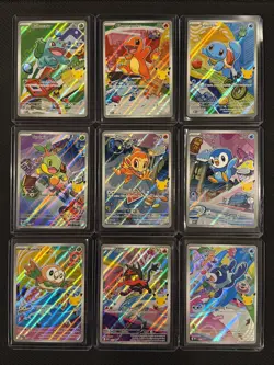 Pokemon TCG 30th Anniversary First Partner Starters Illustration Set Full 9 - Image 1