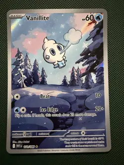 Pokemon TCG Vanillite 111/086 White Flare Illustration Rare NM - Image 1
