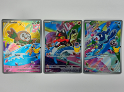 Pokemon Mega Evolution MEP 043 Rowlet 044 Litten 045 Popplio - Black Star Promo - Image 1