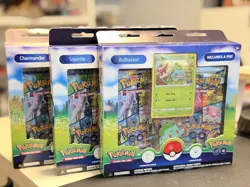 Pokemon TCG: GO Pin Collection Set Of 3 Charmander Bulbasaur Squirtle Sealed New - Image 3