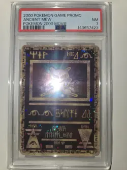 2000 Pokemon Game Promo Ancient Mew, PSA 7 Mint, Holo Swirl - Image 1