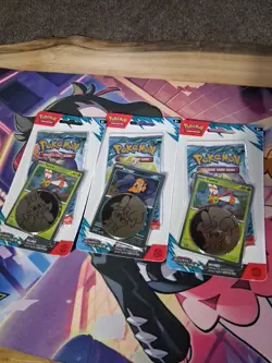 Pokemon TCG Journey Together Scraggy Yanma Blister Packs (lot of 3).. - Image 1