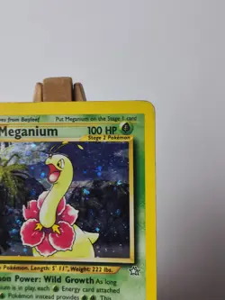 2000 POKEMON TCG NEO GENESIS MEGANIUM 11/111 Holo Played Condition - Image 2