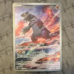 Pokemon Groudon 199/182 SV04 Paradox Rift Illustration Rare Holo 130 HP - Image 1