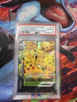 PSA 10 Pikachu V-union 141 Celebrations Collection Swsh Black Star Promo Pokemon - Image 1