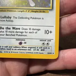 Pokemon Jungle Wigglytuff 16/64 Holo No Symbol Error - Image 5