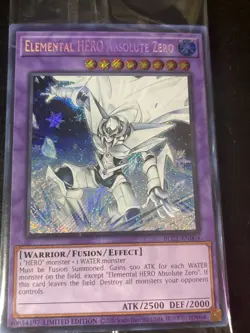 Elemental HERO Absolute Zero Limited Edition Secret Rare BLC1-EN004 Yu-Gi-Oh! - Image 1