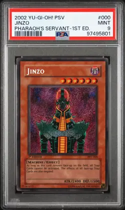Yu-Gi-Oh! Jinzo PSV-000 1st Edition PSA 9 Mint - Image 1