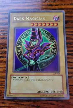 Yu-Gi-Oh Dark Magician 1996 lob near mint ($56.85 final price - Image 1