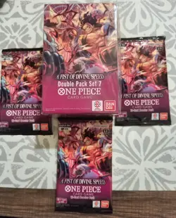 One Piece: Double Pack Set Volume 7 - A Fist of Divine Speed Sealed + 3 Boosters - Image 1