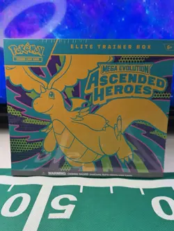 Pokemon Mega Evolution Ascended Heroes Elite Trainer Box Promo Card Sleeves Coin - Image 1