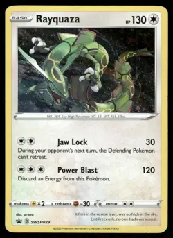 Pokemon Cards Rayquaza SWSH029 Sword & Shield Promo Holo Promo NM - Image 1