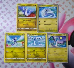 Pokemon Card Dratini & Dragonair Bundle Sun & Moon Silver Tempest 151 Non Holo - Image 1