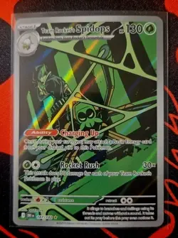 Pokemon TCG Team Rockets Spidops Card 187/182 Destined Rivals - Image 1