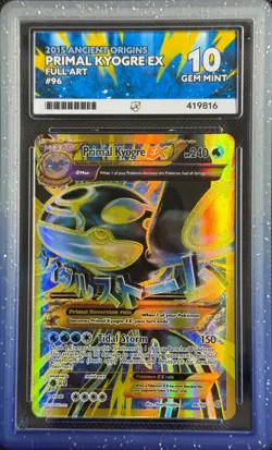 🔥 Pokemon Cards ACE 10 Primal Kyogre EX 96/98 Ancient Origins Secret Rare - Image 1