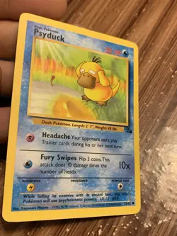 Pokemon TCG Psyduck Fossil 53/62 Regular Unlimited Common Card Base Set - Image 4