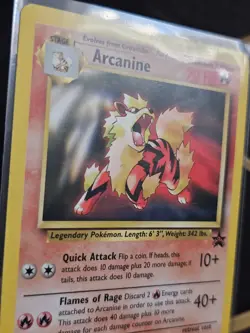 Pokemon Card TCG Arcanine Black Star Promo 6 League 2000 Rare - Image 2