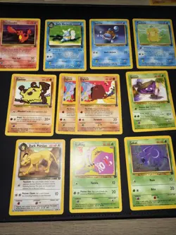 Vintage 1999 Pokemon 11 Card Lot Team Rocket Charmander Psyduck Squirtle - Image 1
