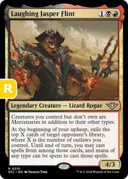MTG Laughing Jasper Flint OTJ R Legendary Creature Lizard Rogue NM - Image 1