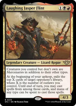 MTG Laughing Jasper Flint OTJ R Legendary Creature Lizard Rogue NM - Image 2