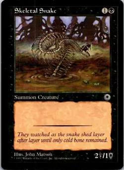 MTG Magic the Gathering Skeletal Snake (111/250) Portal LP - Image 1