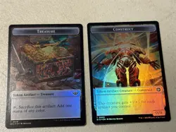 2 x mtg foil token Construct // Treasure, 0003/0018, Outlaws of Thunder Junction - Image 1